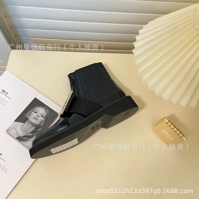 Unbranded Boots Patent Chelsea ankle with square buckle product detail image 14