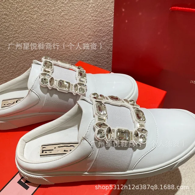 Roger Vivier Sneakers Rhinestone Square Buckle Slip-On product detail image 19