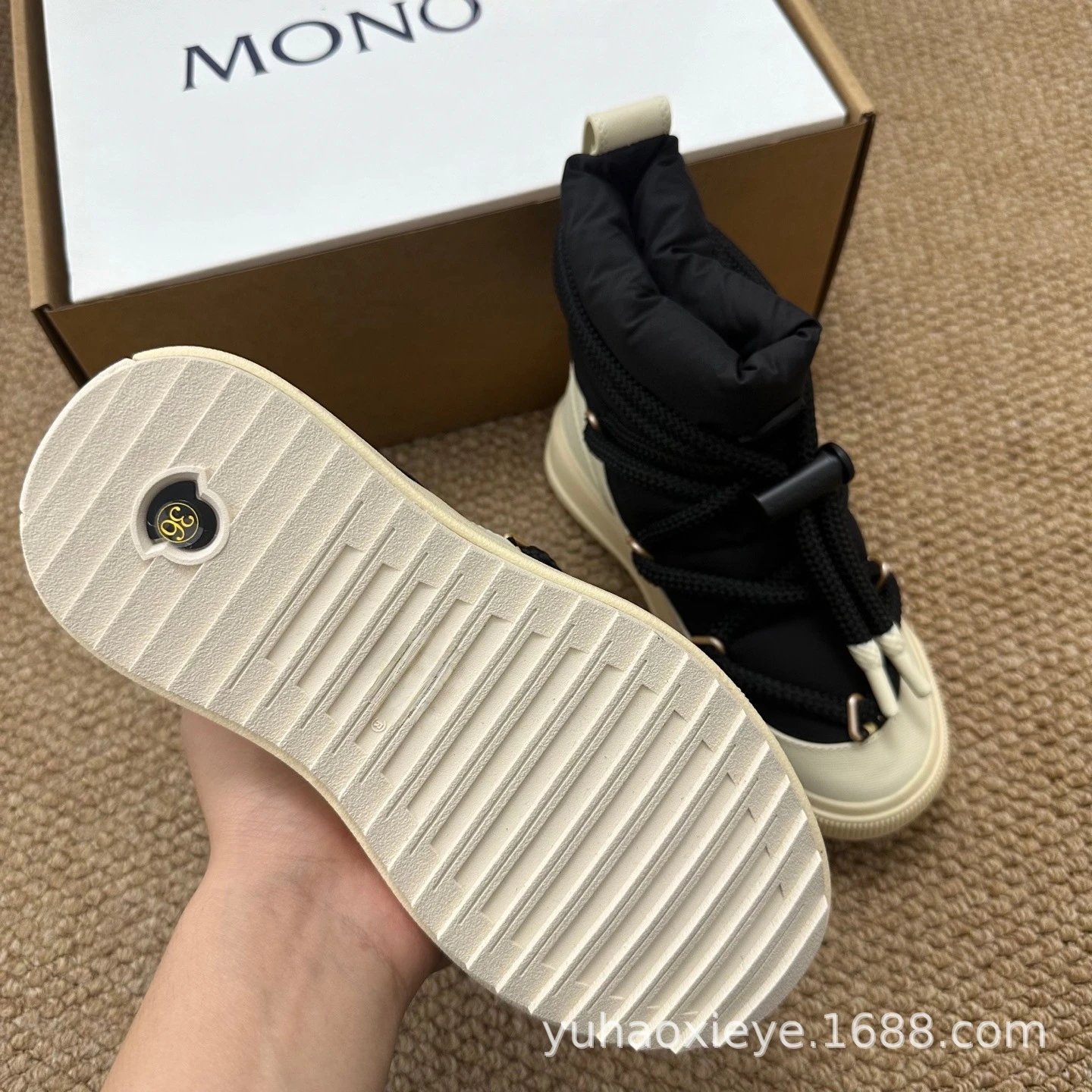 Moncler Genius x Off-White Pink Puffer Snow Boots - 28