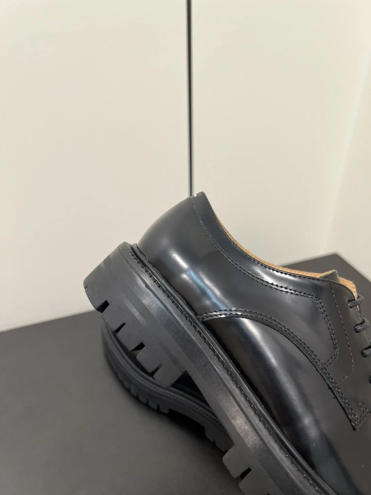 Maison Margiela Tabi Derby Black Leather Shoes - 9