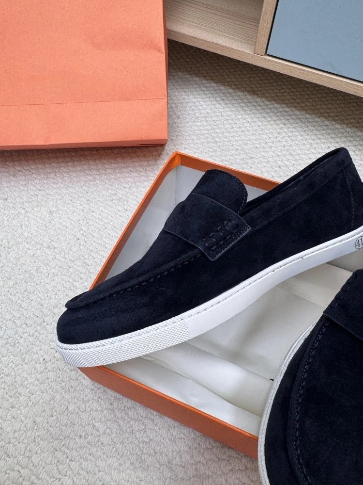 Hermès H-Logo Loafers Beige Suede Loafers - 14