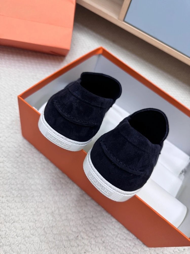 Hermès H-Logo Loafers Beige Suede Loafers - 12
