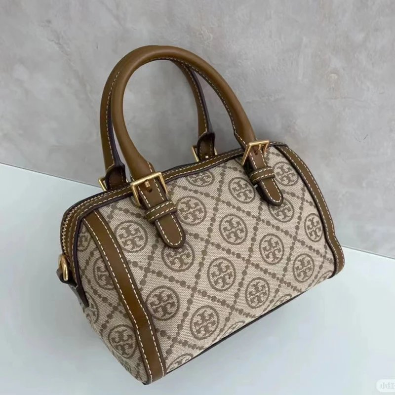 Tory Burch Handbags Monogram Canvas Bowling Bag image 2