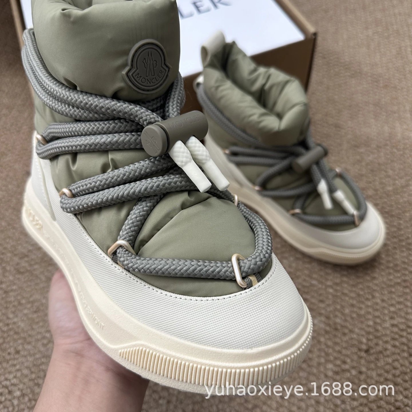 Moncler Genius x Off-White Pink Puffer Snow Boots - 14