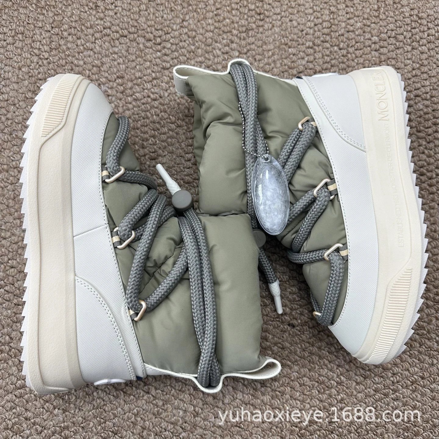 Moncler Genius x Off-White Pink Puffer Snow Boots - 15