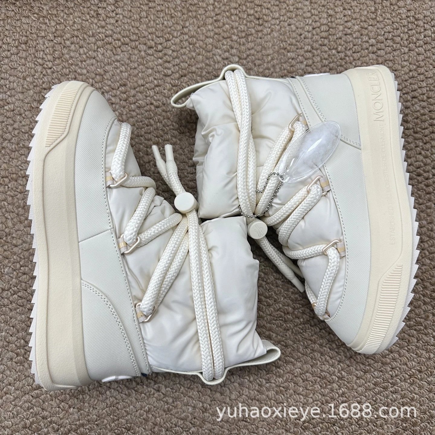 Moncler Genius x Off-White Pink Puffer Snow Boots - 23