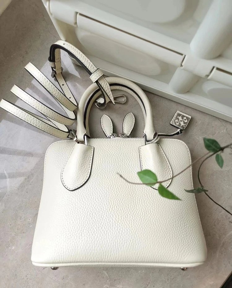 Tory Burch Miller Mini White Leather Handbag - 12