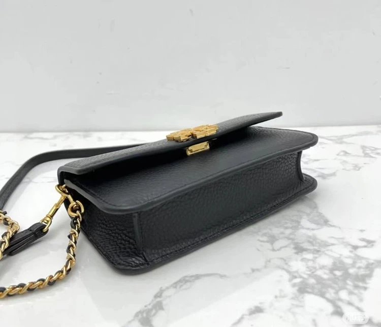 Tory Burch Miller Mini Chain Wallet White Clutch - 12