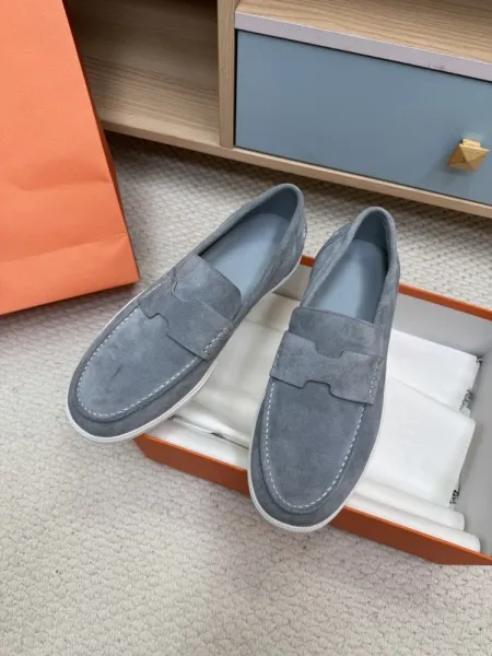 Hermès H-Logo Loafers Beige Suede Loafers - 2