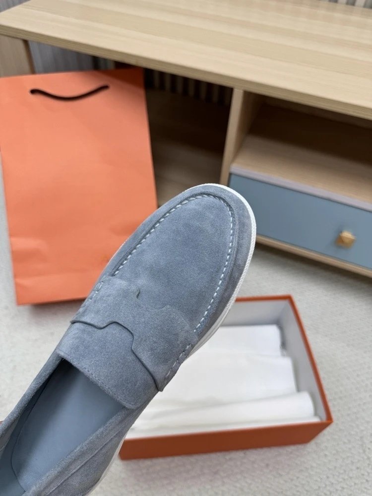 Hermès H-Logo Loafers Beige Suede Loafers - 4