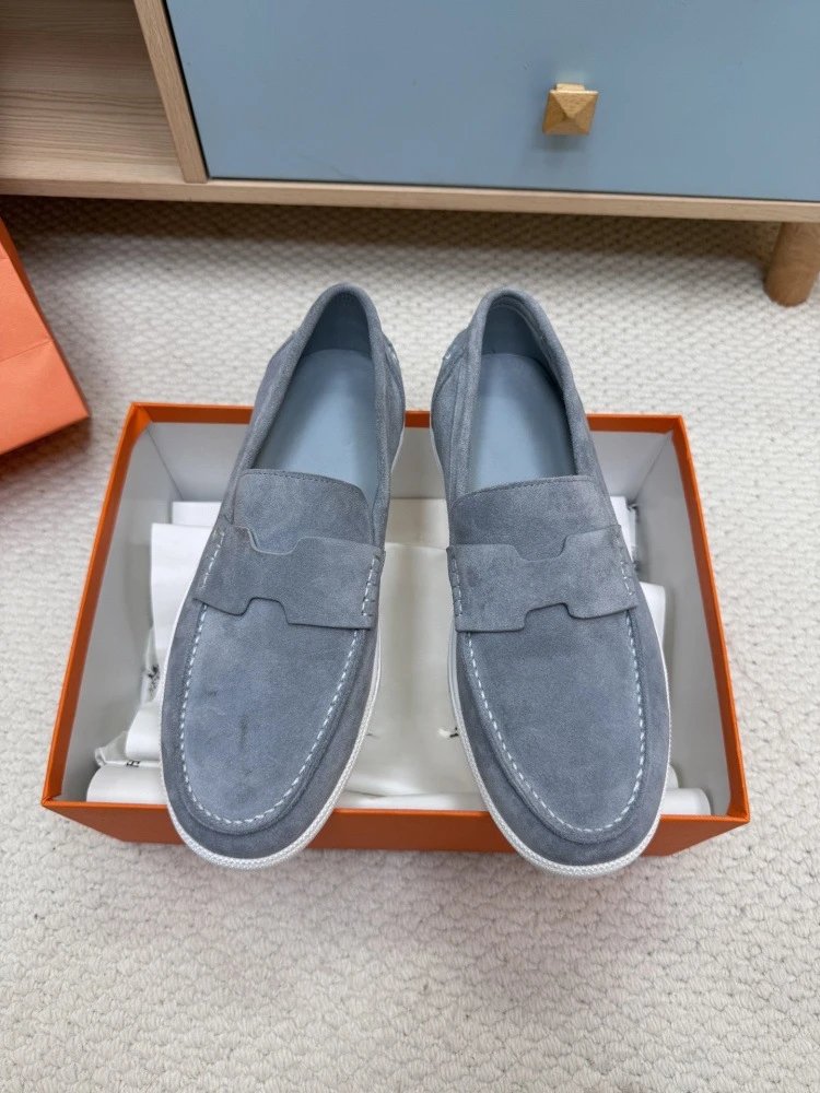 Hermès H-Logo Loafers Beige Suede Loafers - 6