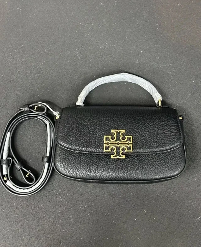 Tory Burch Crossbody Bags Pebbled Flap Top-Handle Bag product detail image 14