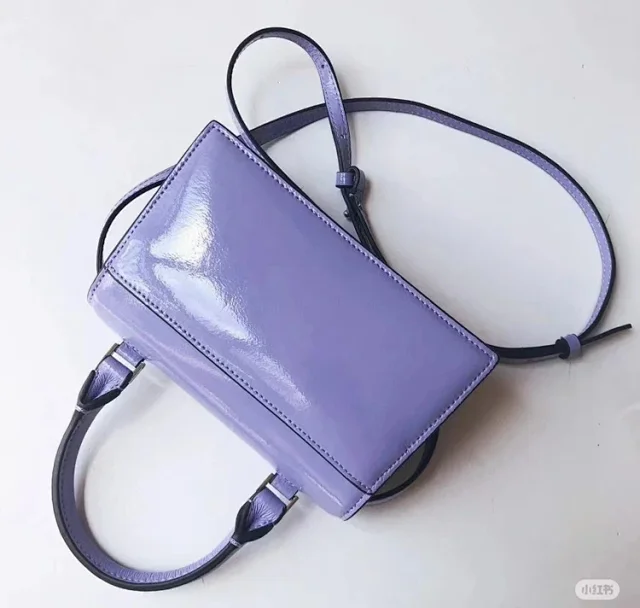 Unbranded Handbags Patent top-handle bag with detachable crossbody strap and gold-tone geometric clasp product detail image 13