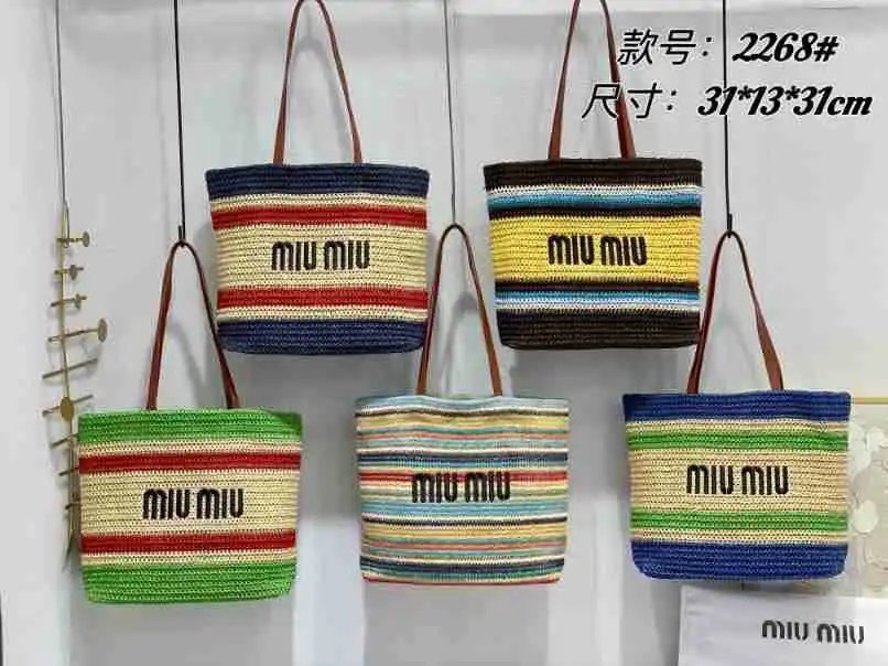 Miu Miu Striped Crochet Tote Bag Multicolor - 2