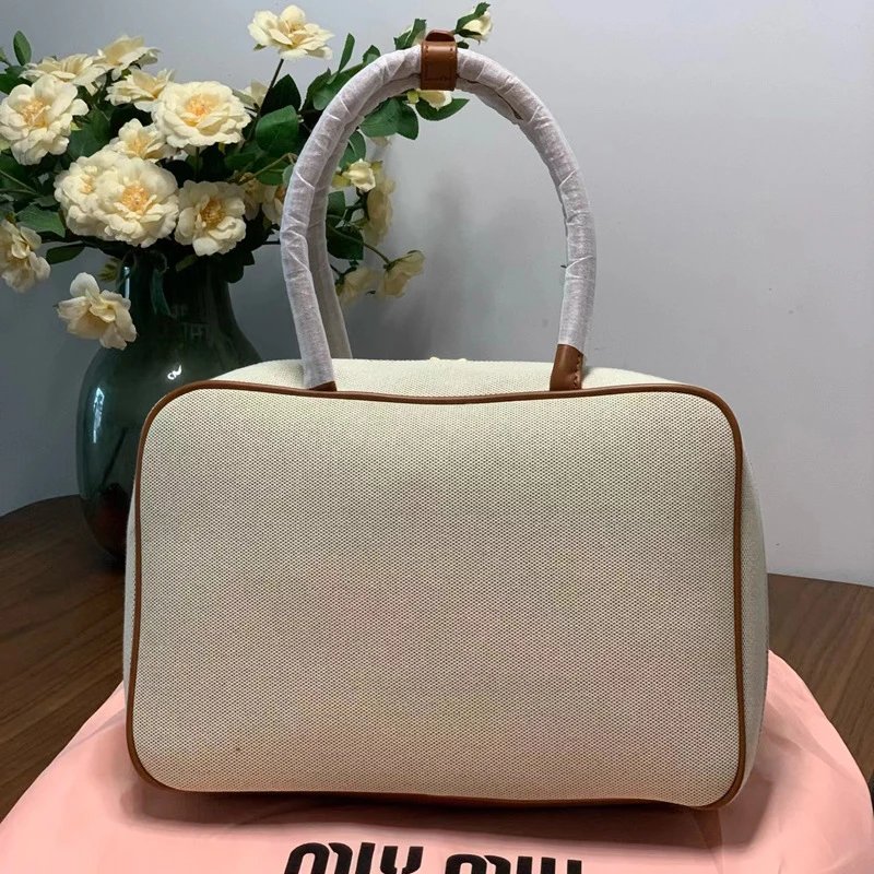 Miu Handbags Bowling handbag with top handles and zip closure image 3