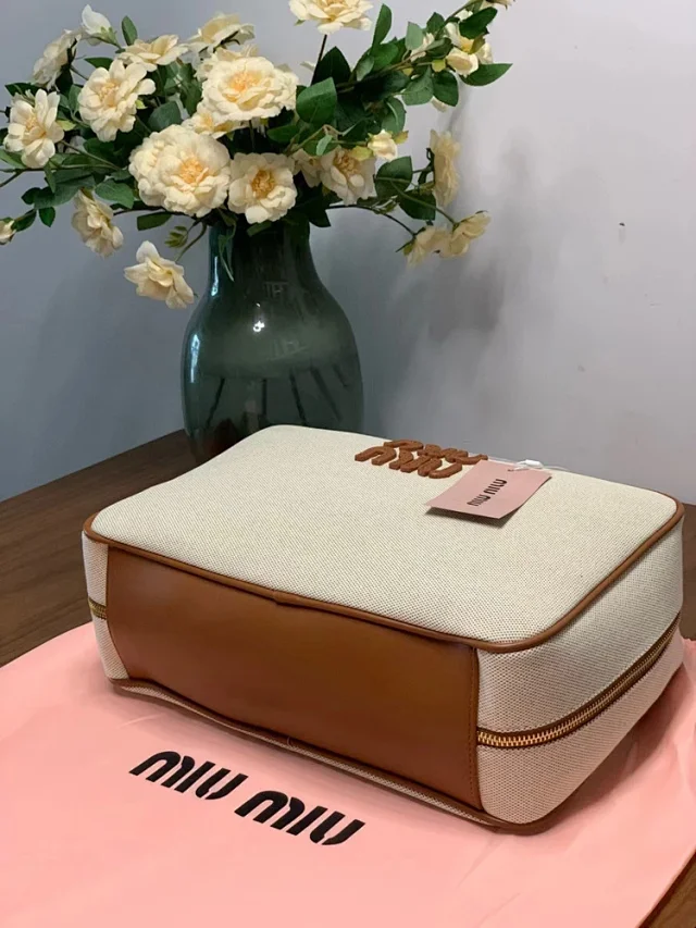 Miu Handbags Bowling handbag with top handles and zip closure product detail image 15