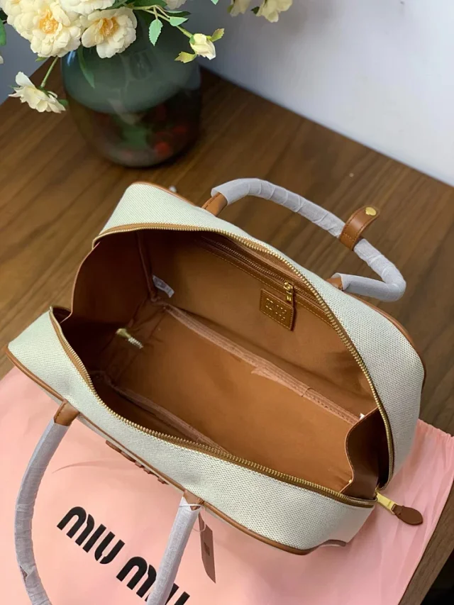 Miu Handbags Bowling handbag with top handles and zip closure product detail image 18