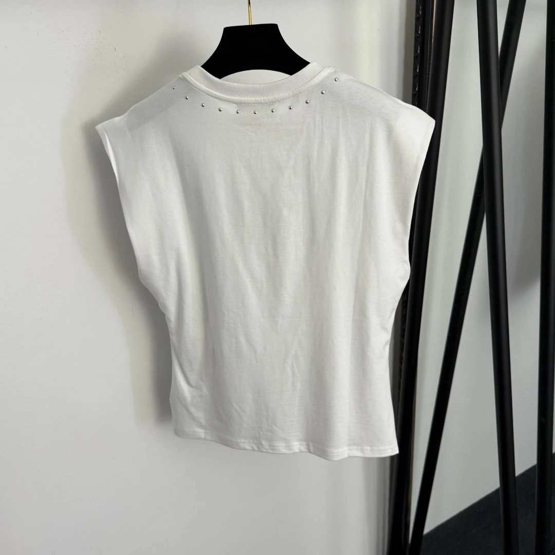 Louis Vuitton Crystal-Embellished Logo T-Shirt Black - 7