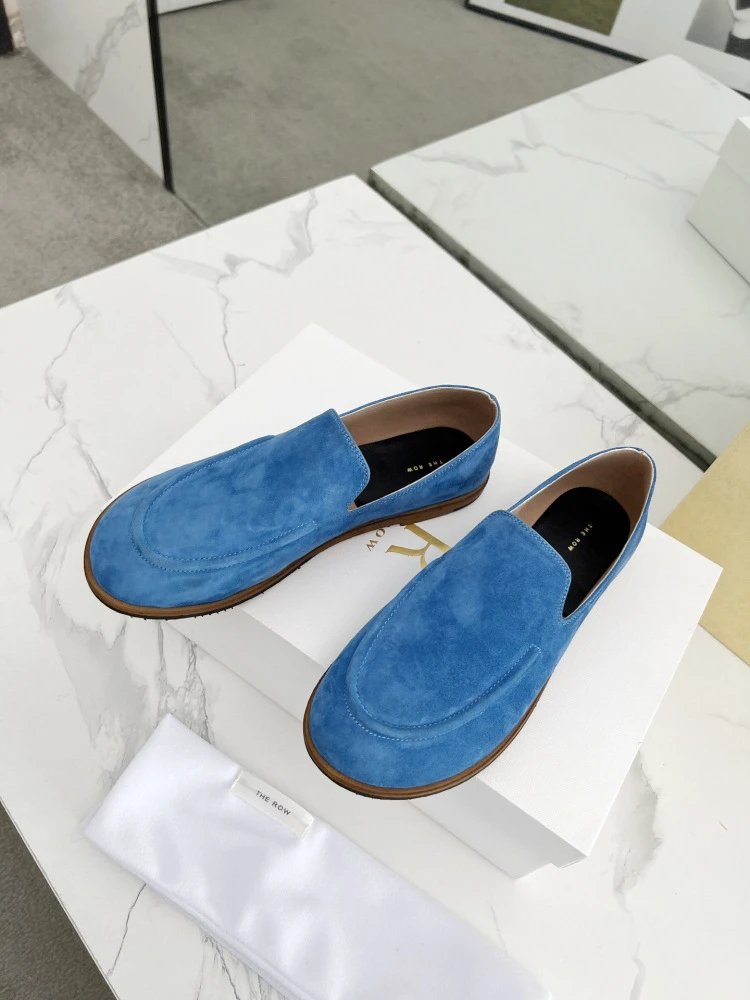 R Brand Suede Loafer Black Casual Shoes - 26