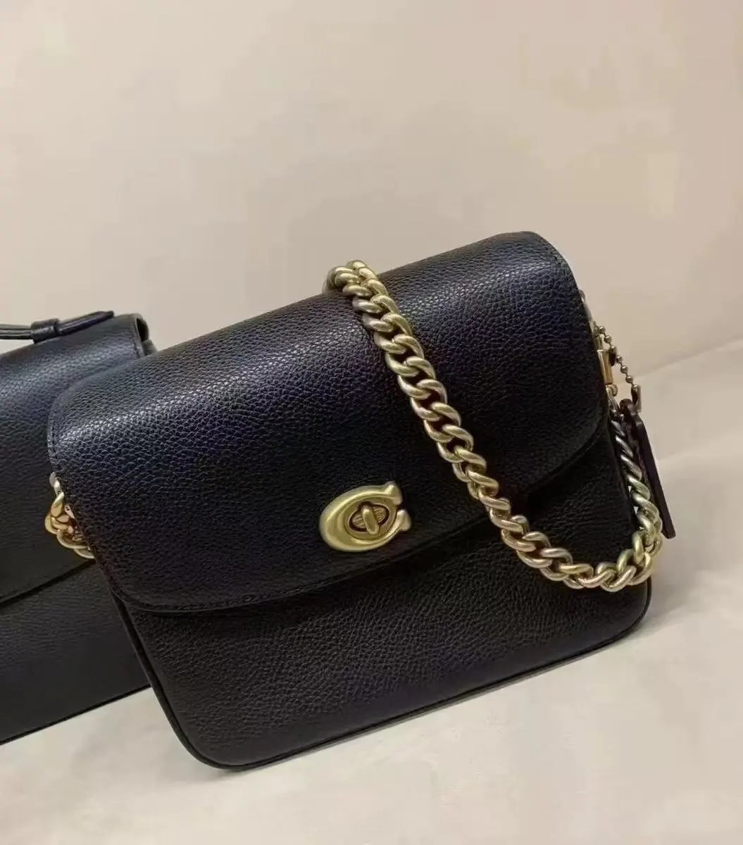 Coach Tabby Mini White Leather Chain Shoulder Bag - 3