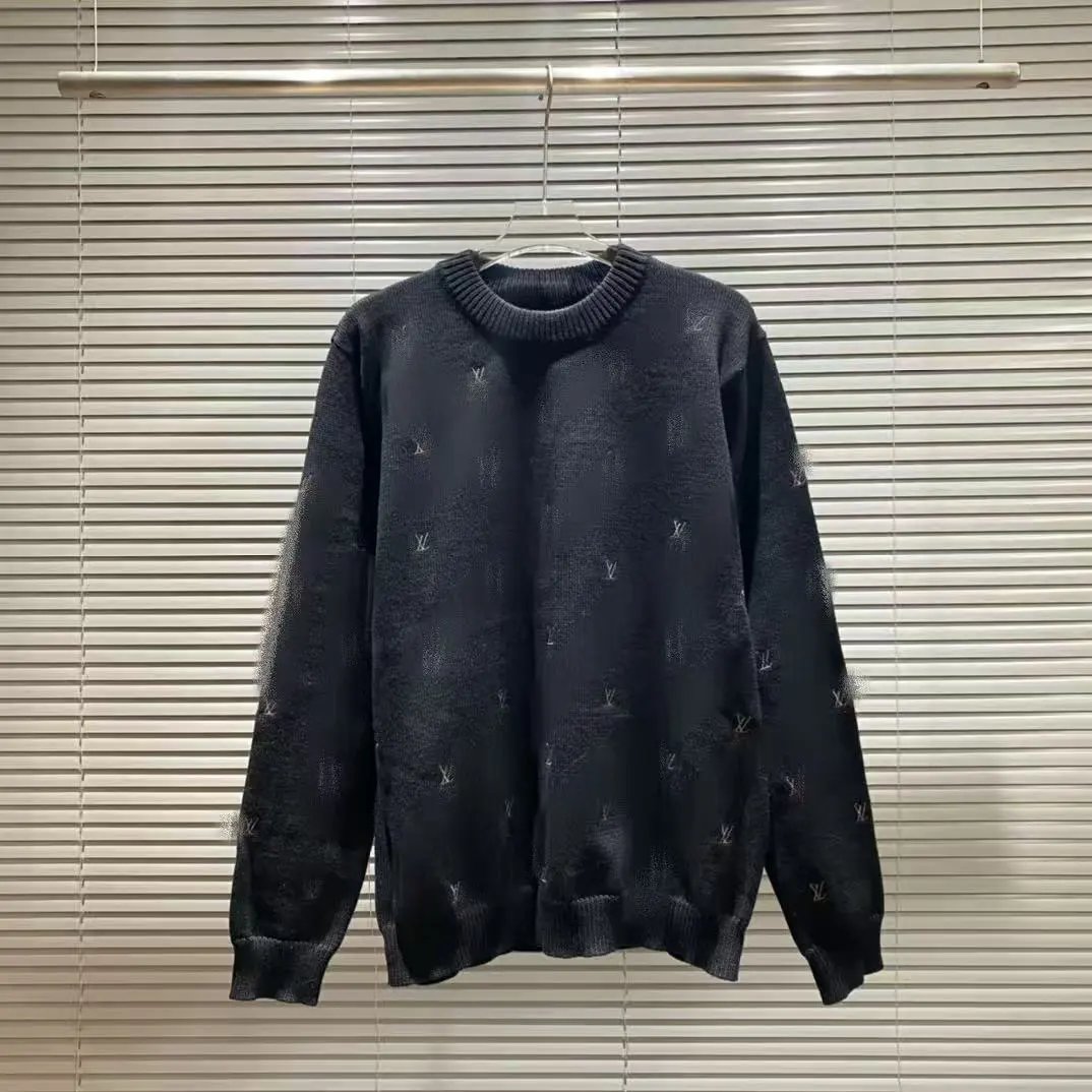 Off-White x Louis Vuitton Inspired Fuzzy Knit Sweater Black - 10