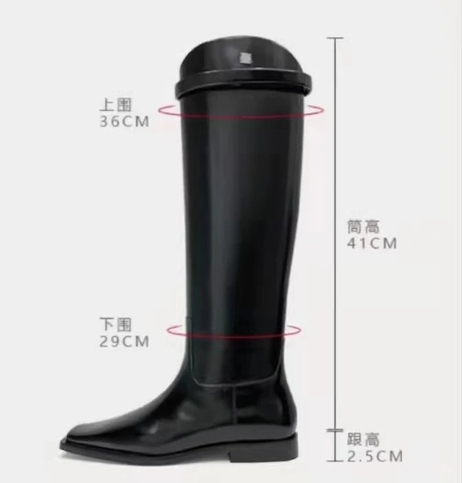 Loewe Anagram Logo Knee-High Boots Black Leather Boots - 2