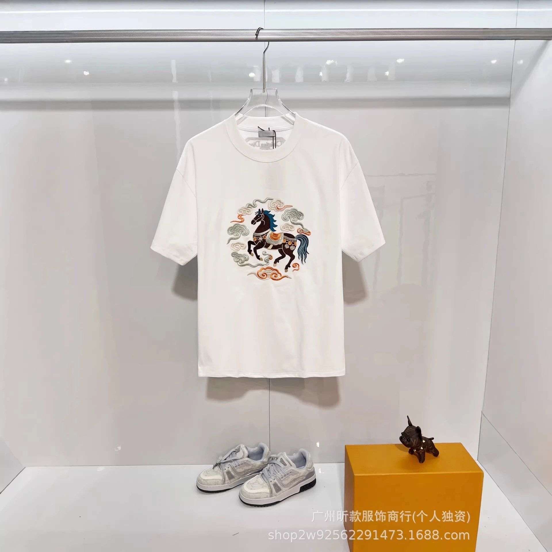 Dior T-Shirts Horse Embroidery image 2