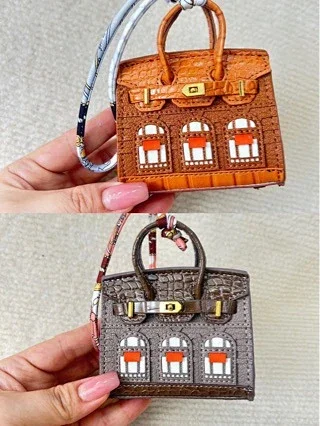 Unbranded Handbags Mini top-handle window house bag charm product detail image 3