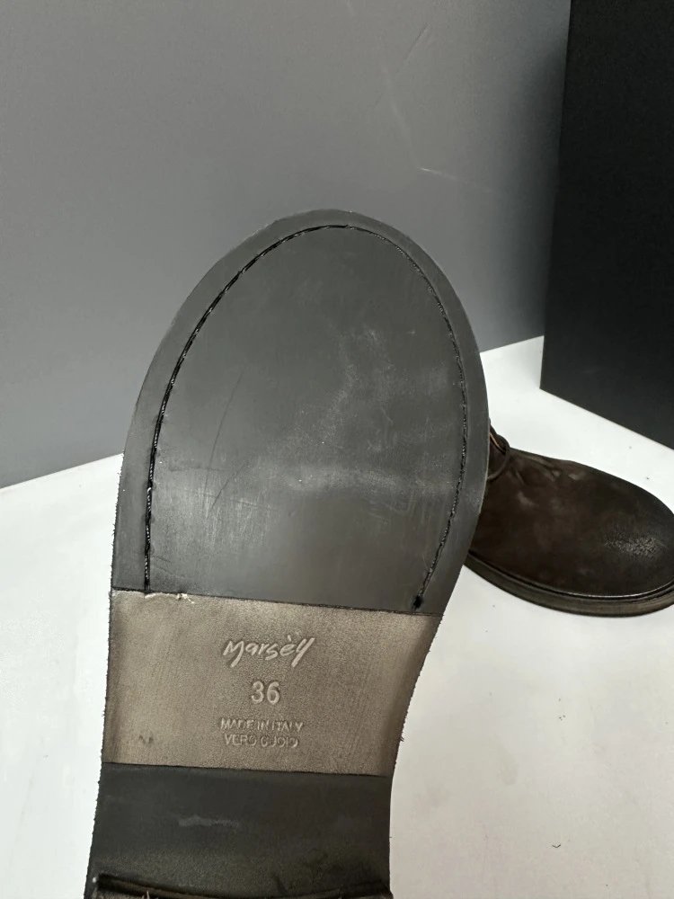 Maison Margiela Tabi Lace-Up Suede Boots Brown - 18