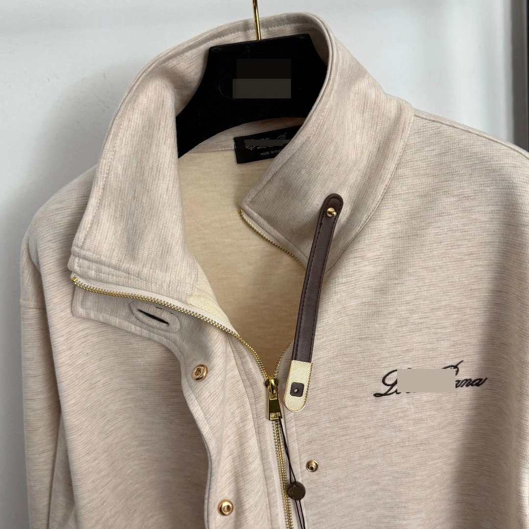 GRA Beige Ribbed Zip-Up Tracksuit Set - 6