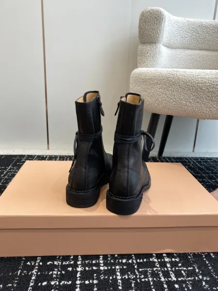 Miu Miu Buckled Combat Boots Black - 38