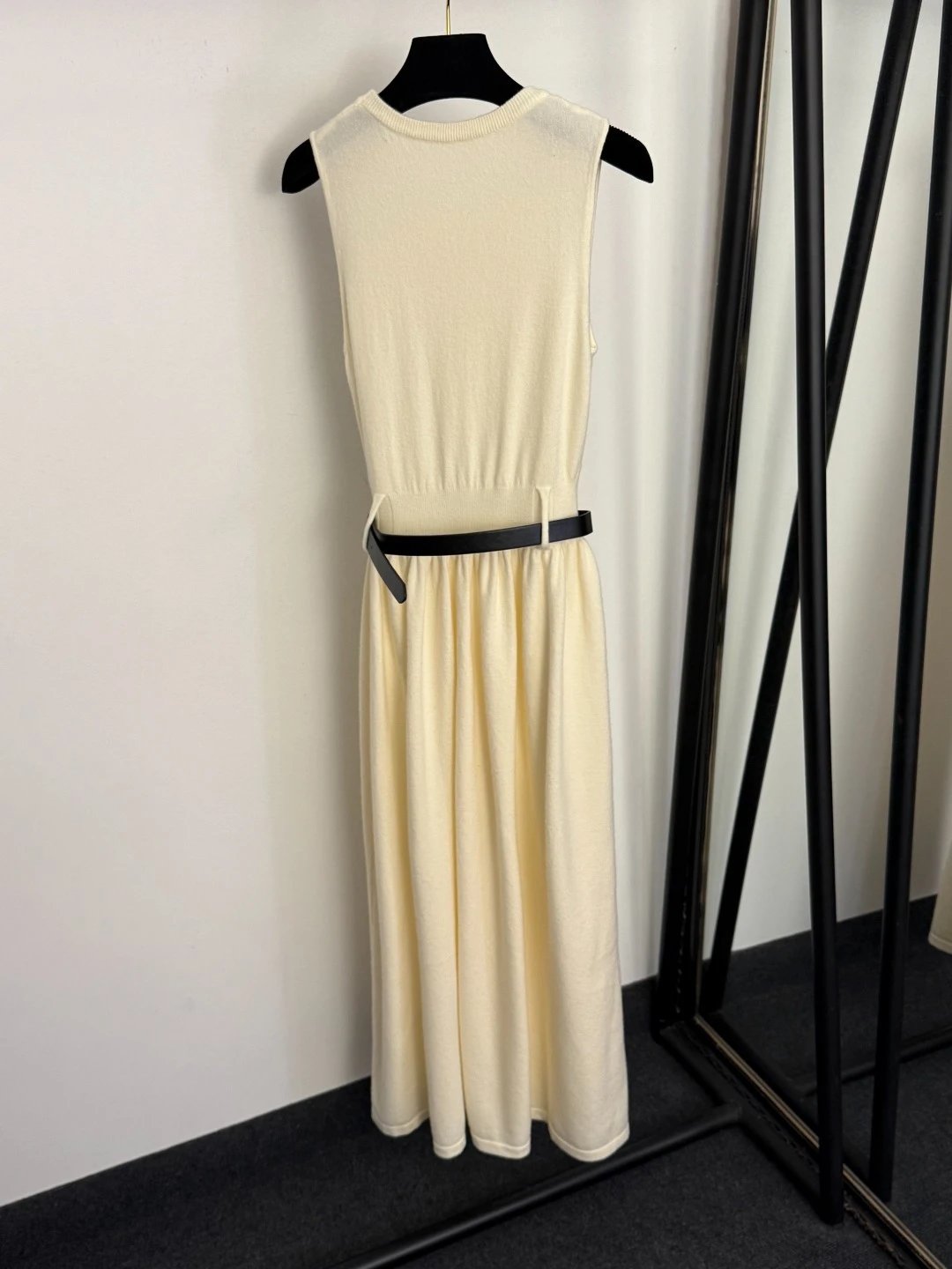 CHP Knit Cardigan and Sleeveless Knit Dress Set in Cream - 6