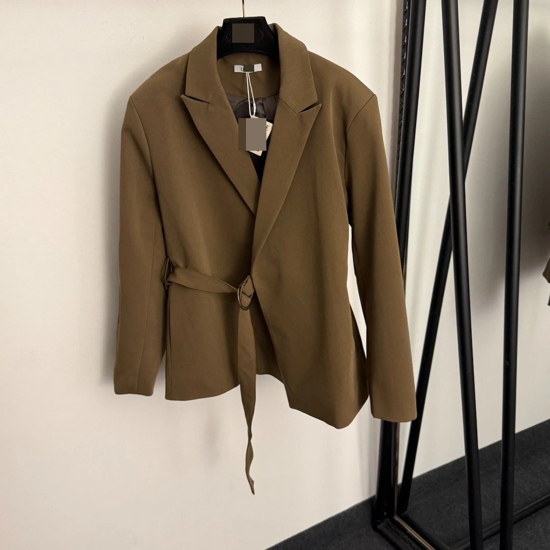 Black Wrap Detail Blazer Outerwear - 6