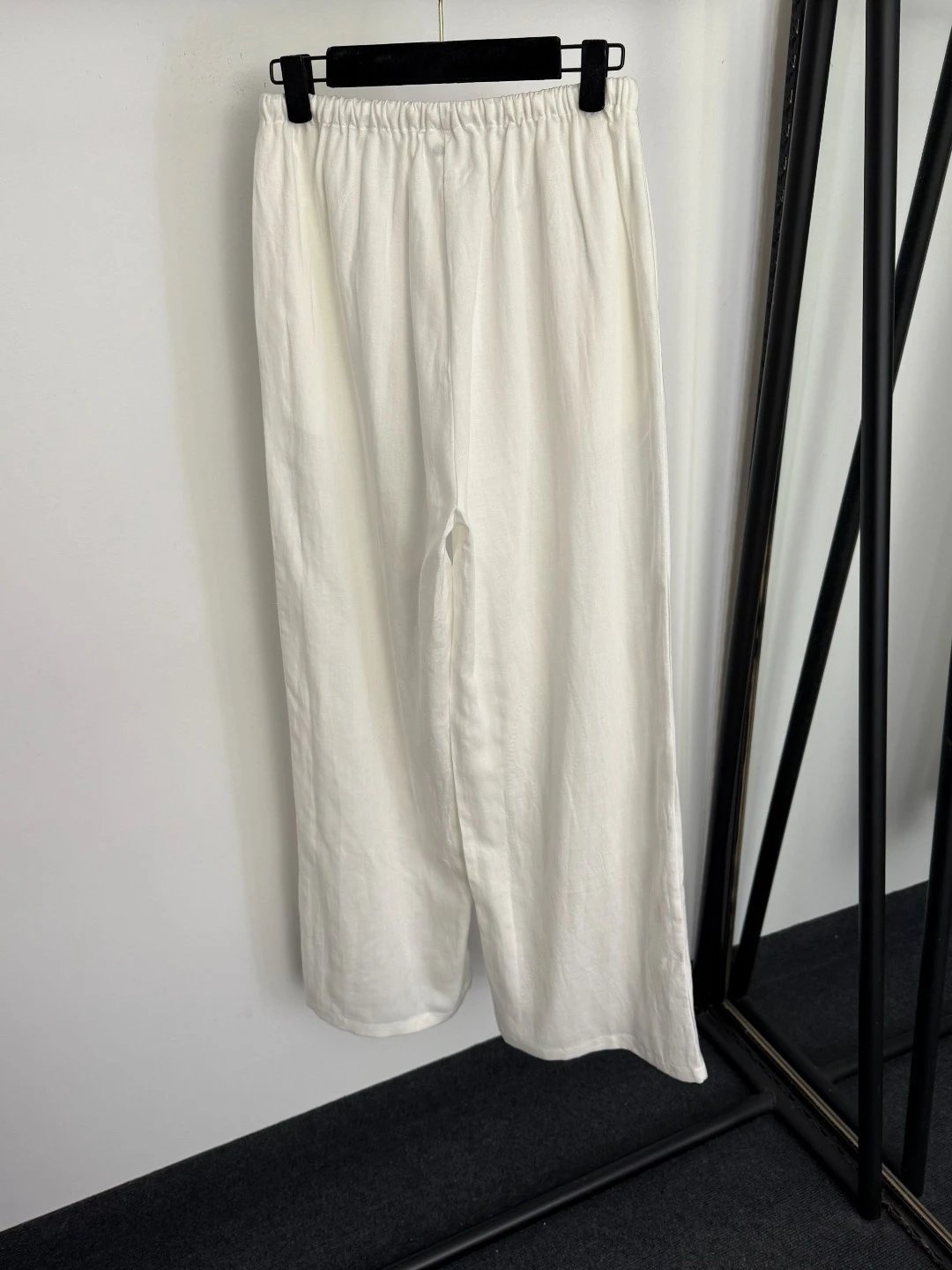 Design Linen-Blend Embroidered Green Set: Shirt and Wide-Leg Pants - 13