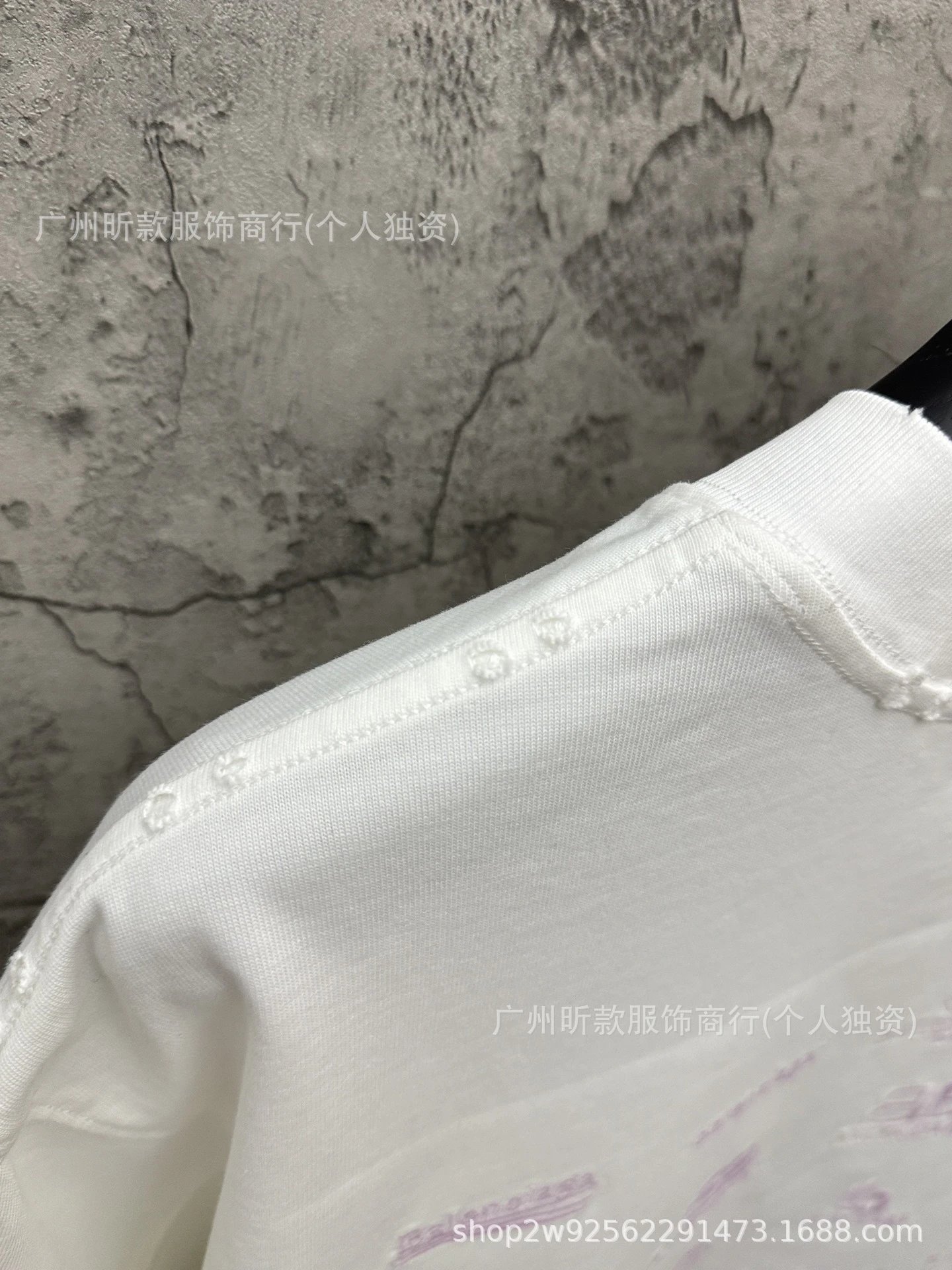 Balenciaga Embroidered Logo Oversized T-Shirt White - 9