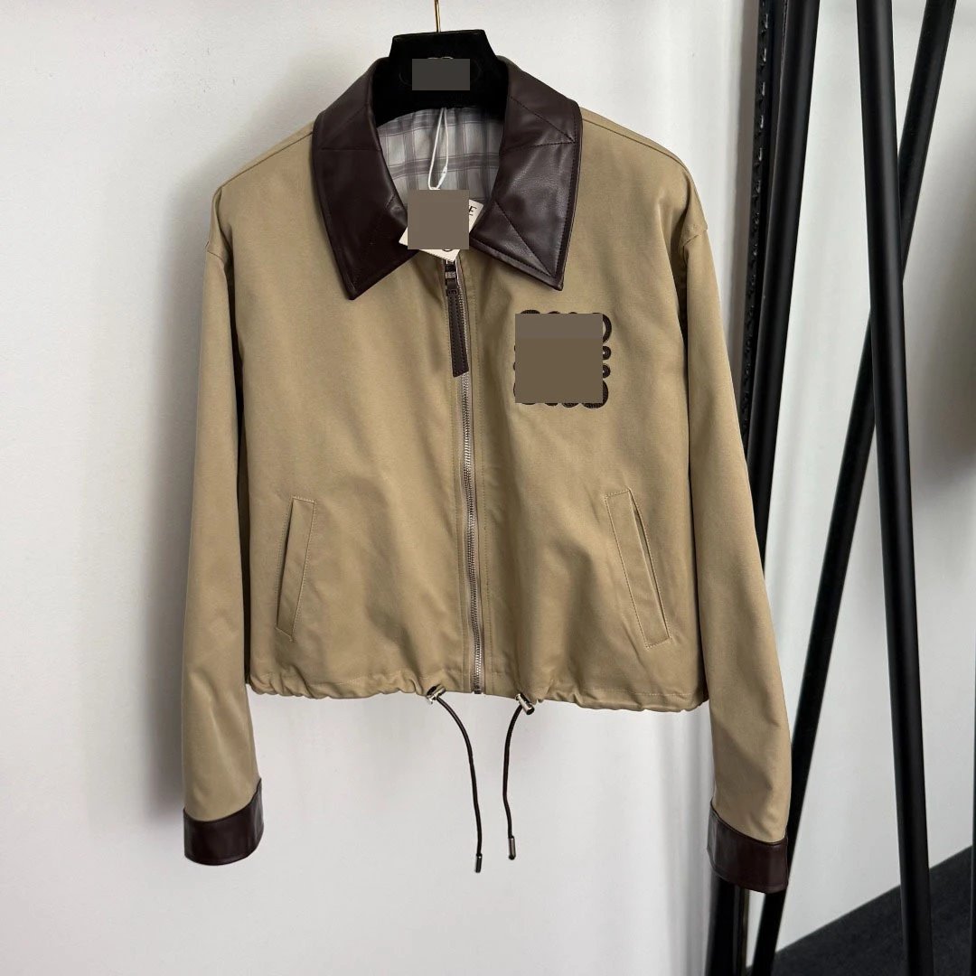 Chloé Woody Jacket Beige Leather-Trimmed Outerwear - 8