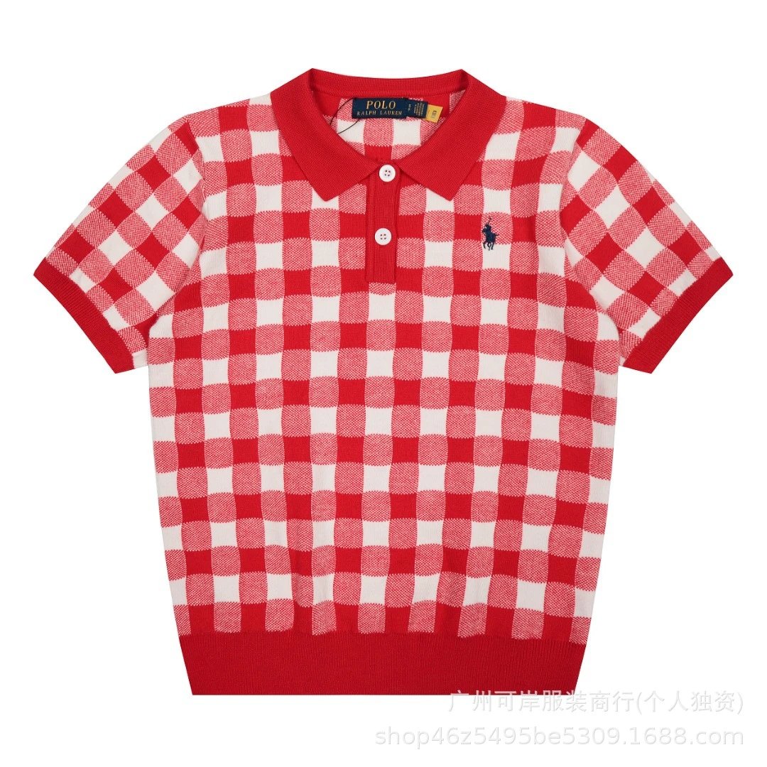 Polo Ralph Lauren Gingham Knit Polo Mint Green - 3