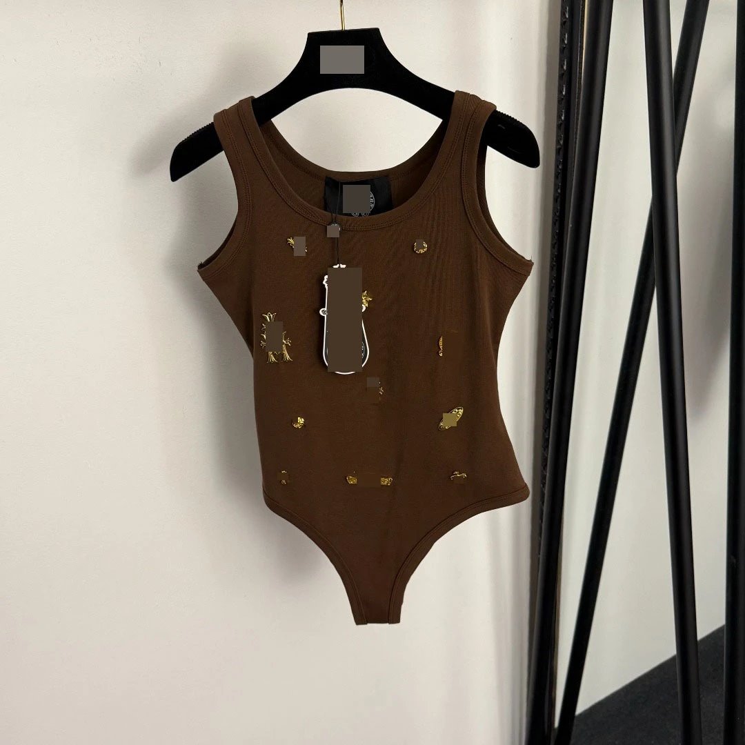 Saint Tears Embellished Brown Bodysuit - 4