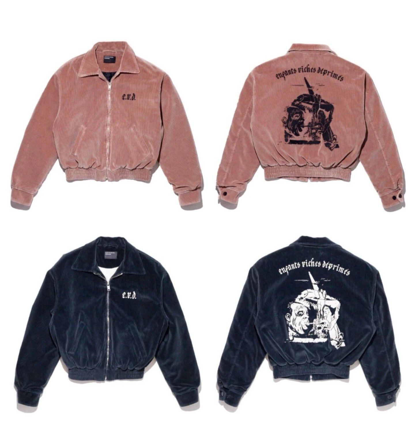 Gallery Dept E.V.D. Corduroy Bomber Jacket Dusty Rose - 3