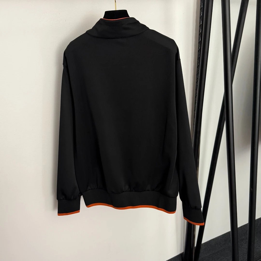 Stone Island Shadow Project Track Jacket and Sweatpants Black Orange Trim Tracksuit - 6