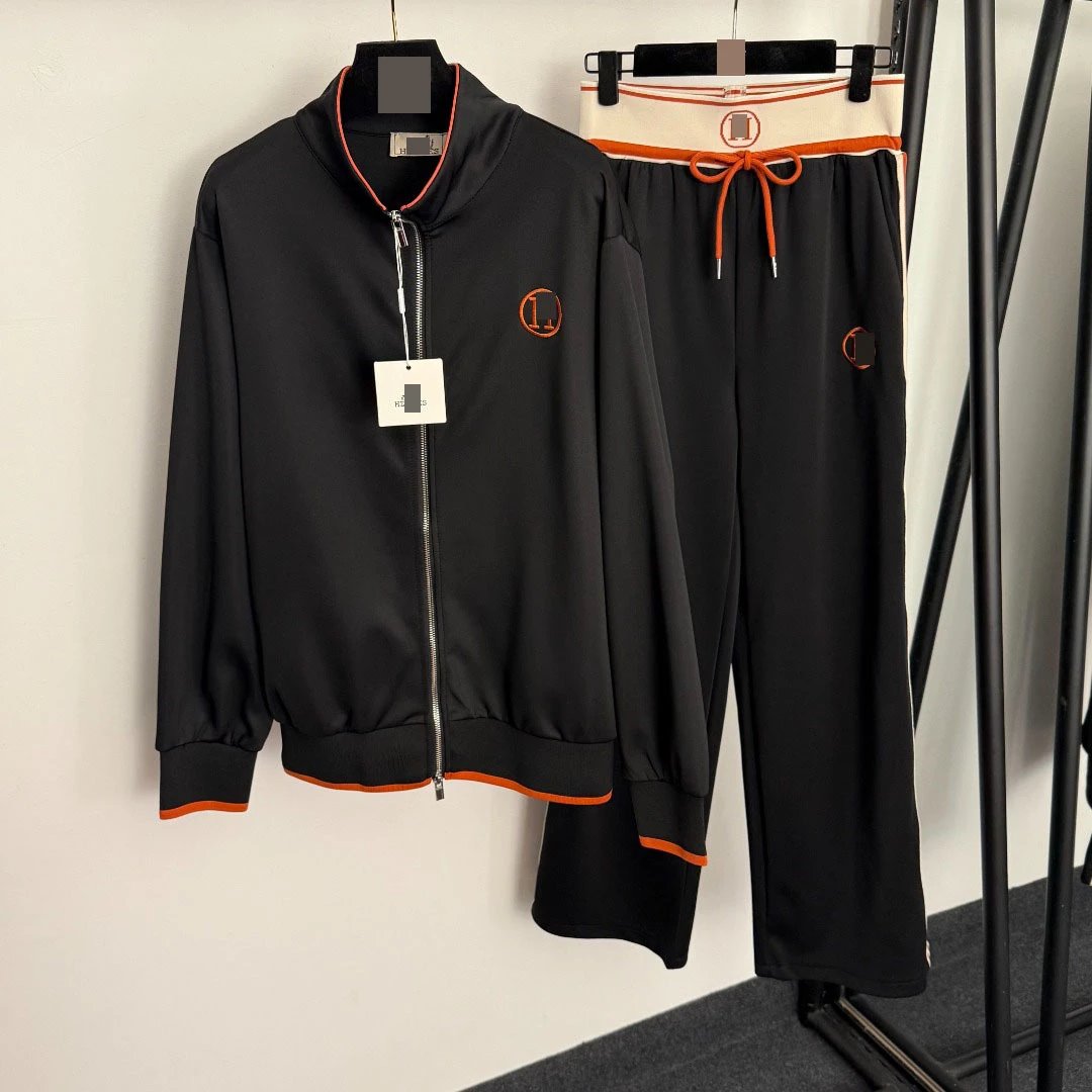 Stone Island Shadow Project Track Jacket and Sweatpants Black Orange Trim Tracksuit - 4
