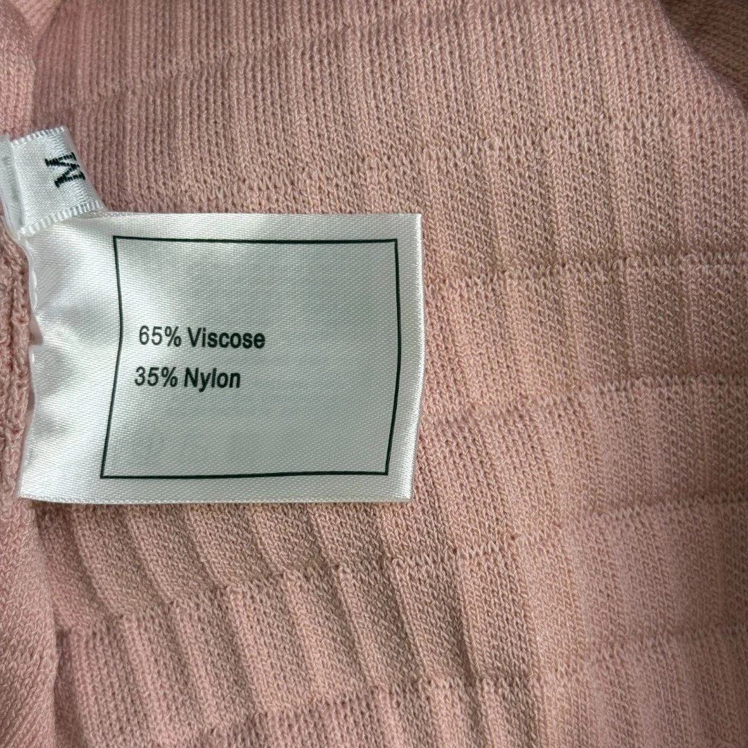 Chanel-Inspired Ruffled Waist Tweed Pants Pink - 15
