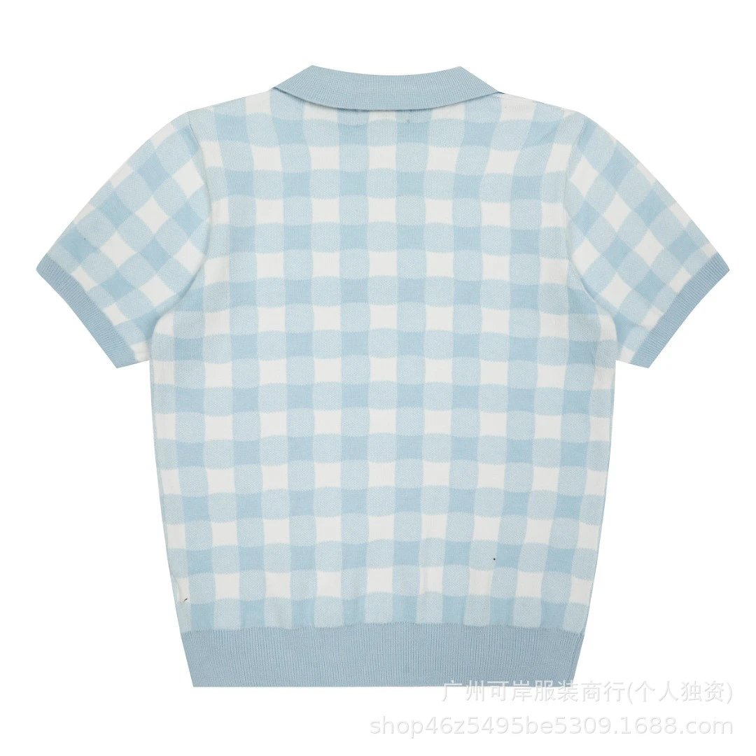 Polo Ralph Lauren Gingham Knit Polo Mint Green - 12