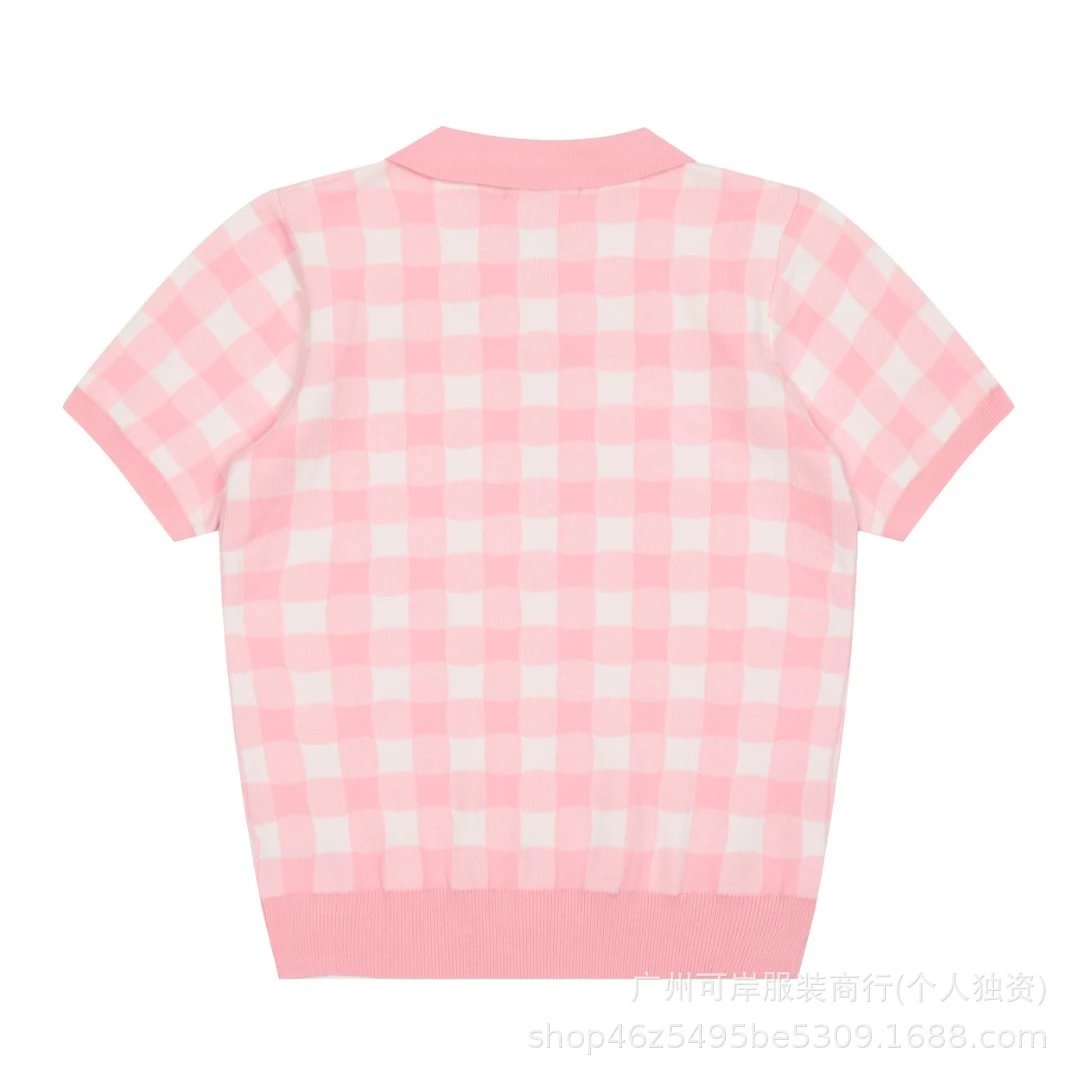 Polo Ralph Lauren Gingham Knit Polo Mint Green - 16