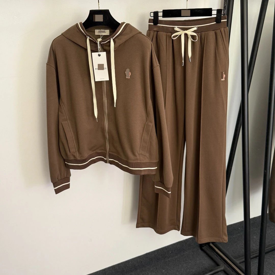 Moncler Genius Hoodie and Sweatpants Set Brown - 4