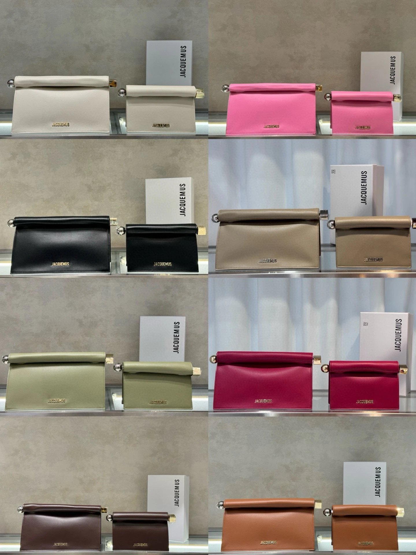 Jacquemus Le Chiquito Beige Leather Clutch - 3