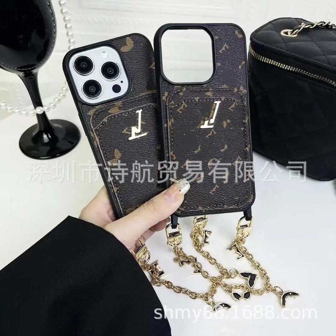 Unbranded Phone Cases Card Pocket Case with Charm Chain image 5