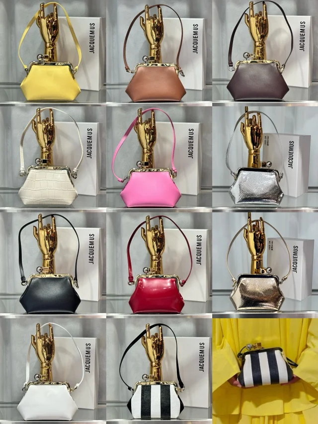 Jacquemus Crossbody Bags Mini frame bag with sculptural hand clasp product detail image 2