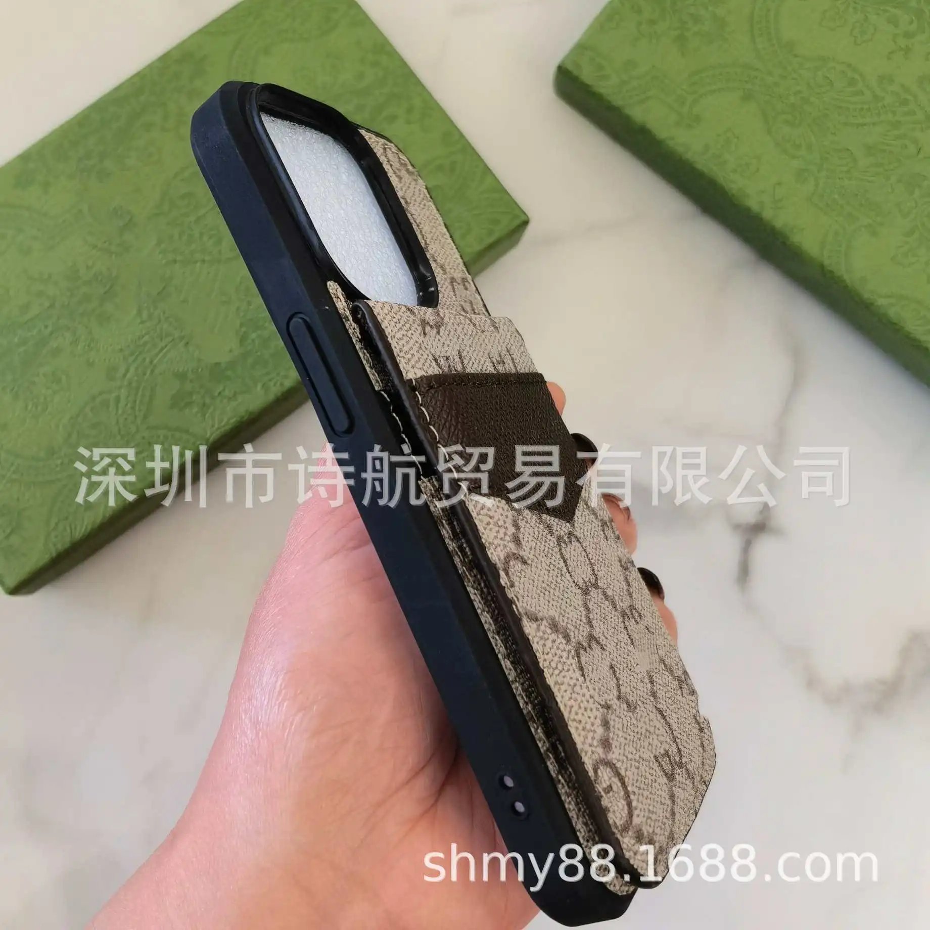 Gucci Phone Cases GG Monogram Card Holder Kickstand Case image 3