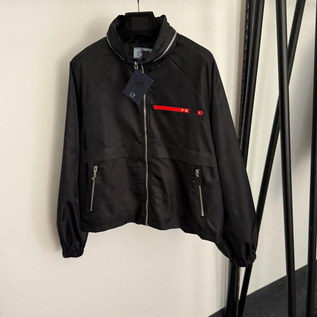 Prada Re-Nylon Windbreaker Black Jacket - 4